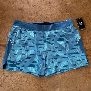 Under Armour blue speed pocket Launch Elite 5” workout‎ running shorts